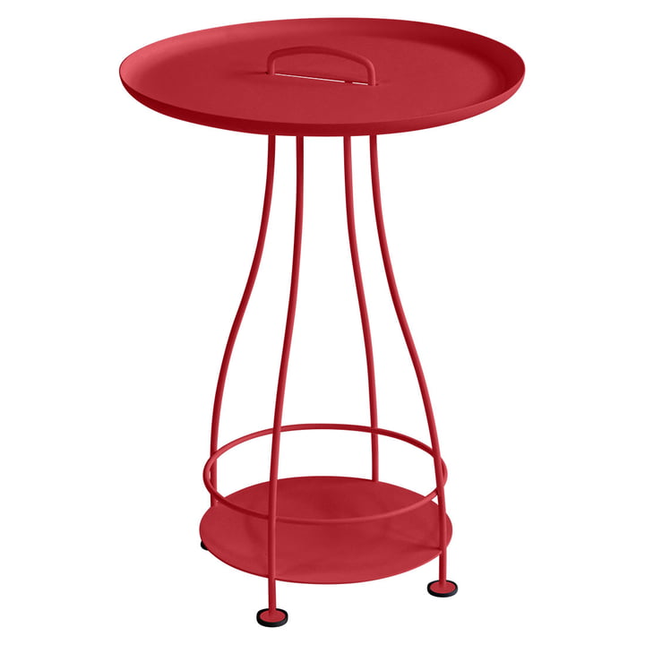 Happy Hours side table by Fermob in poppy red