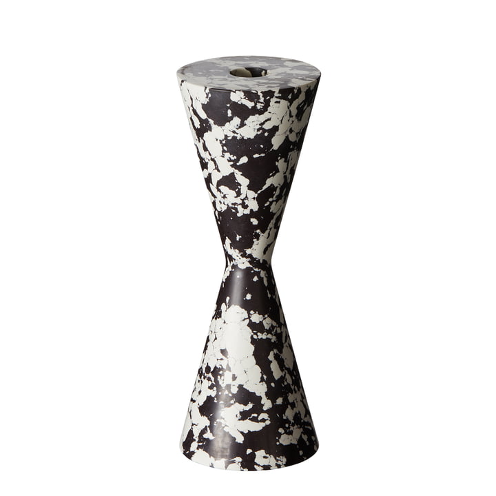 Swirl Cone candle holder by Tom Dixon in black / white