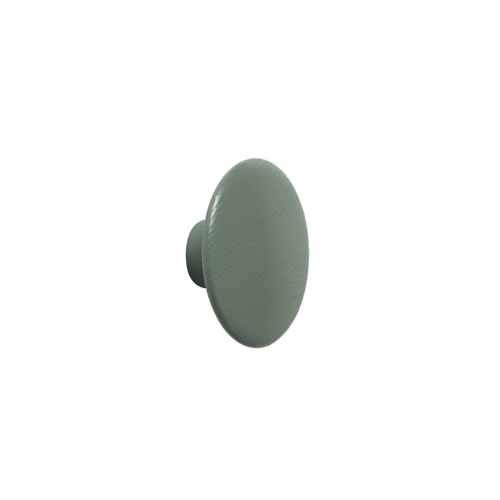 Wall hook "The Dots" single X-Small in dusty green by Muuto