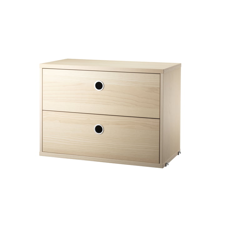 Cabinet module with drawers 58 x 30 cm from String in ash