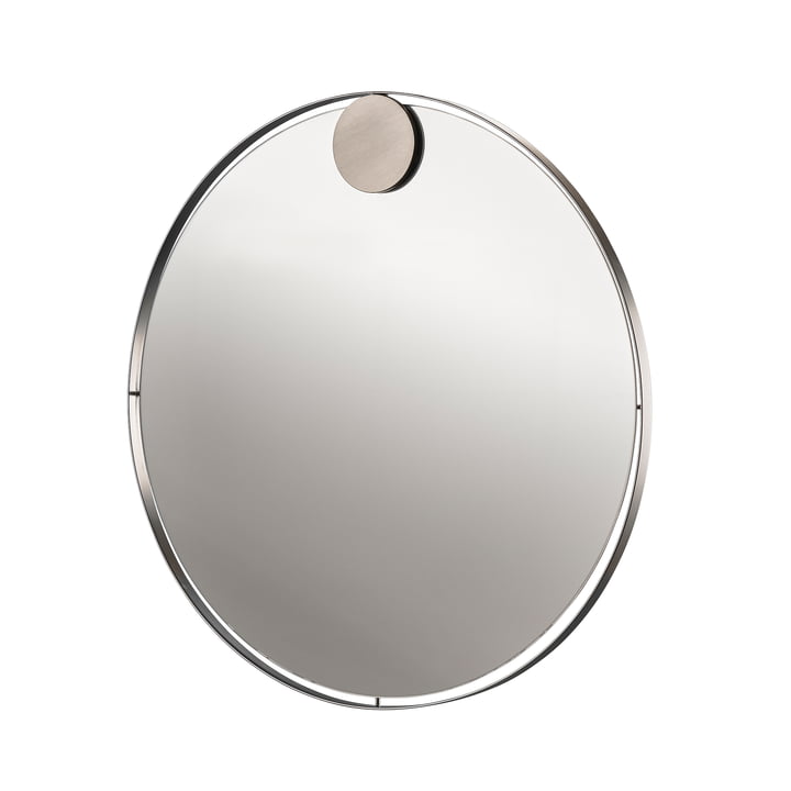 Hooked on Rings mirror Ø 50 cm in stainless steel from Zone Denmark