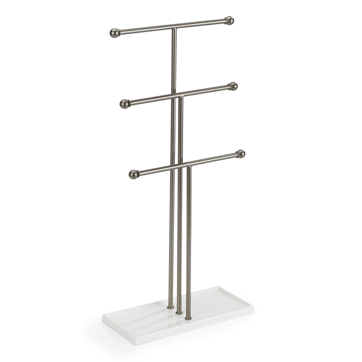 Trigem Jewelry stand in nickel / white from Umbra