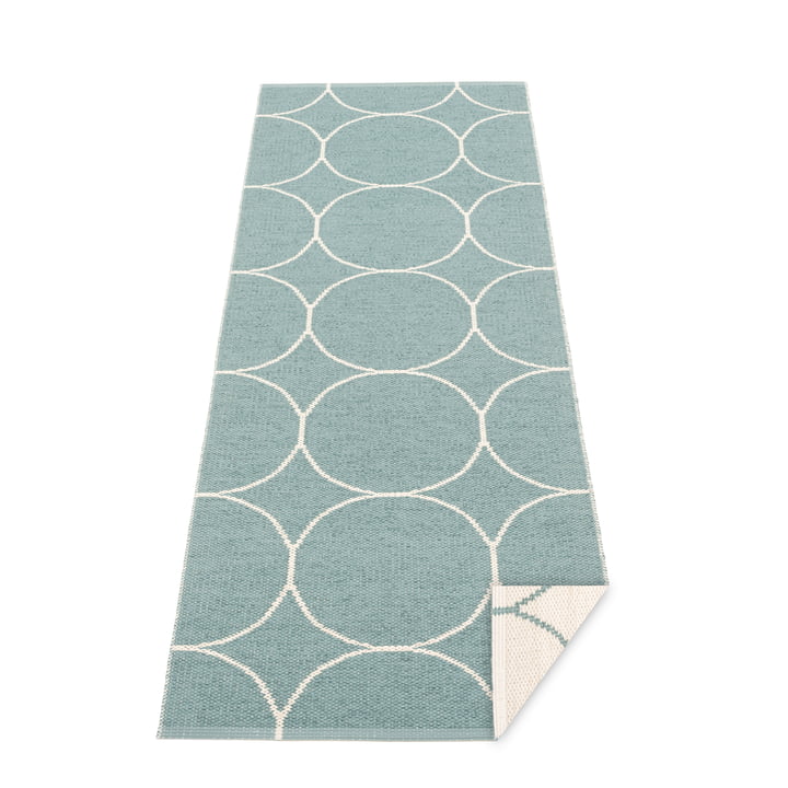 Boo reversible carpet, 70 x 200 cm in haze / vanilla by Pappelina 