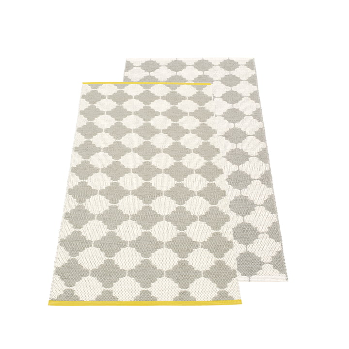 Marre reversible carpet, 70 x 150 cm in warm grey / vanilla by Pappelina 