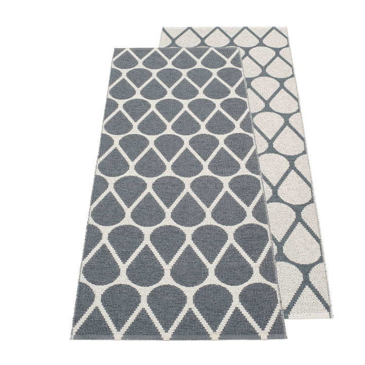 Otis reversible carpet, 70 x 140 cm in granite / fossil grey by Pappelina 