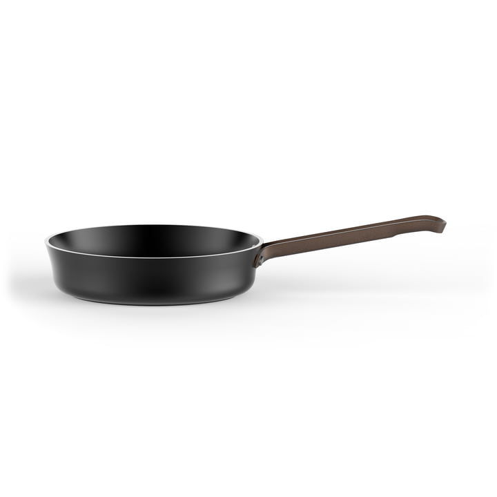 Edo pan with non-stick coating Ø 20 cm from Alessi in stainless steel black