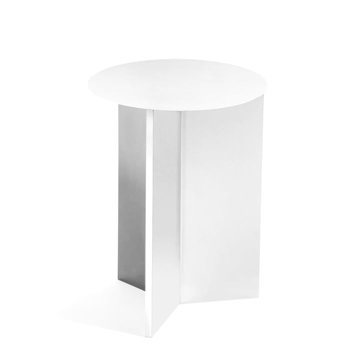 Slit Table High, Ø 35 x 47 cm from Hay in white