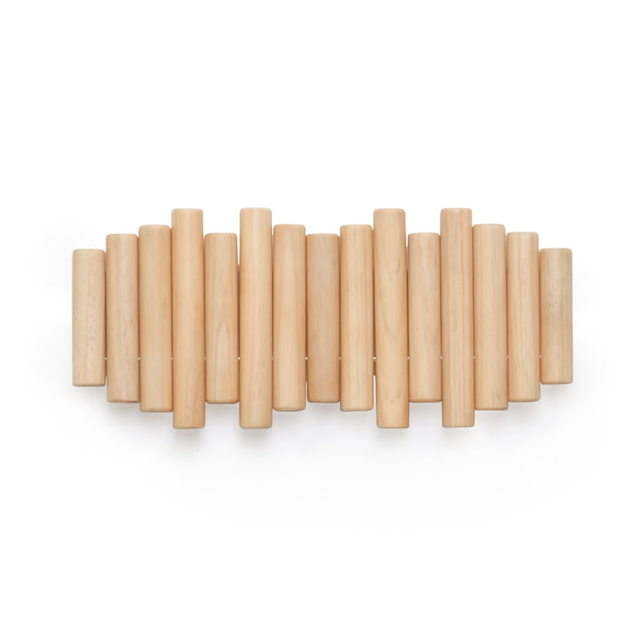 Picket Wall coat rack from Umbra in natural pine
