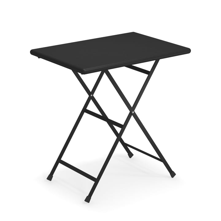 Arc en Ciel Folding table, 70 x 50 cm in black from Emu