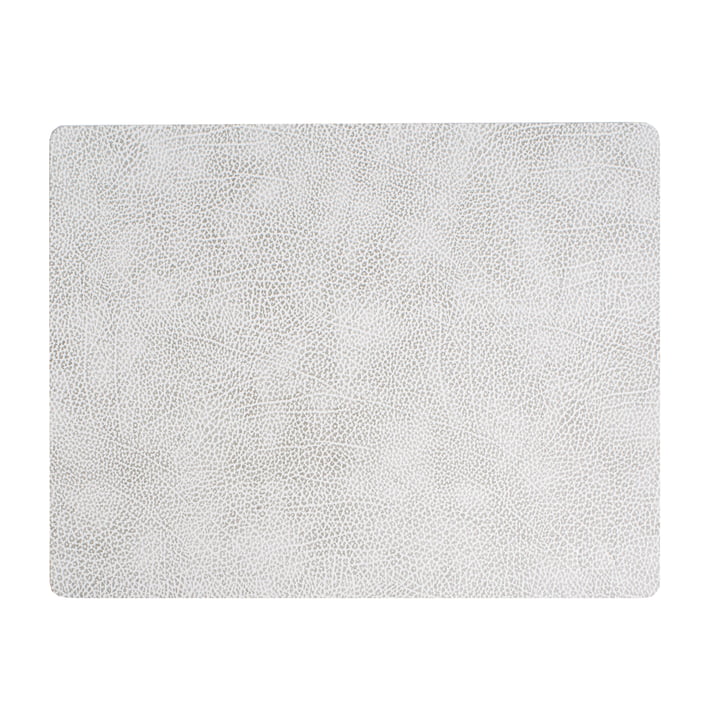 Placemat Square L 35 x 45 cm from LindDNA in Hippo white - gray