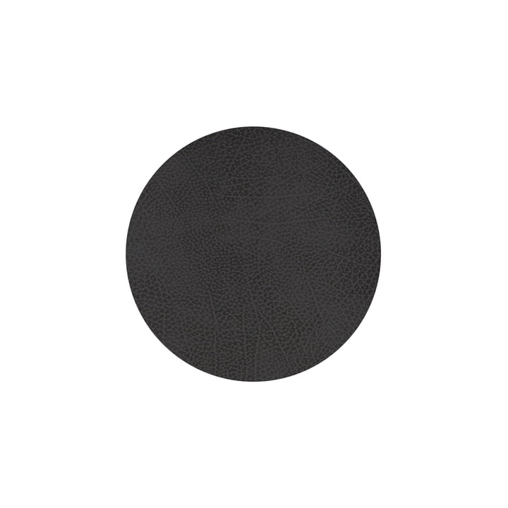 Glass coaster round Ø 10 cm from LindDNA in Hippo black - anthracite