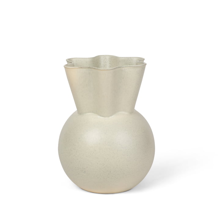 Vase with curved top H 20 cm in cream white from Spring Copenhagen 