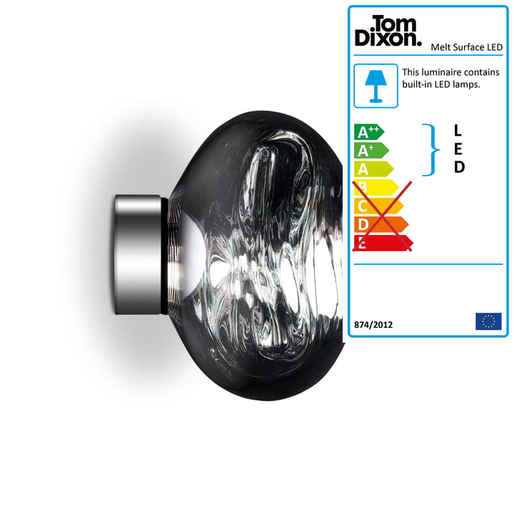Melt Mini Surface LED Ceiling Light by Tom Dixon in Chrome