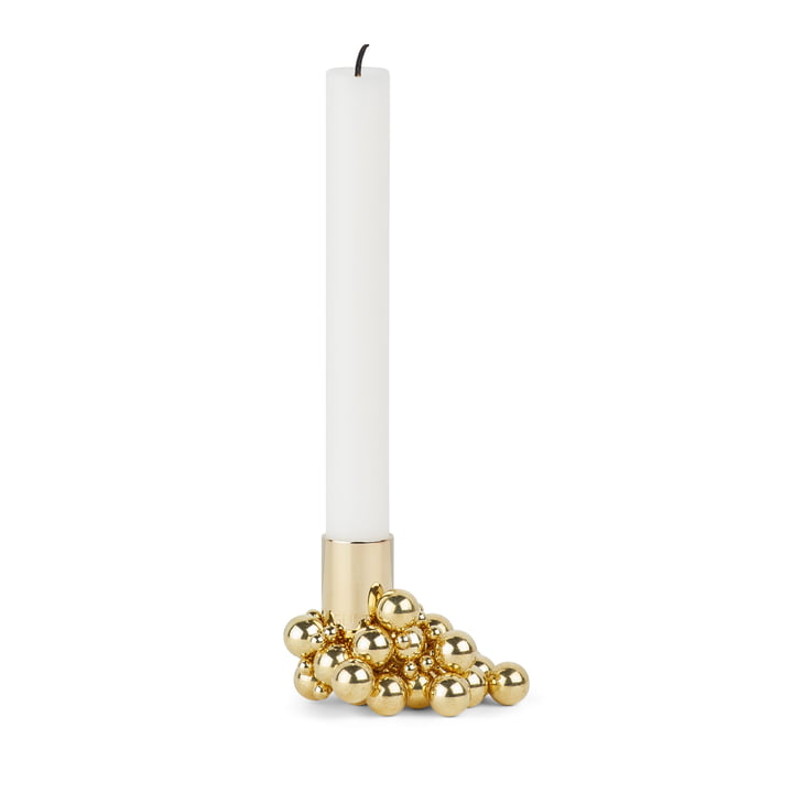 Molekyl candle holder 1 in brass by Gejst 