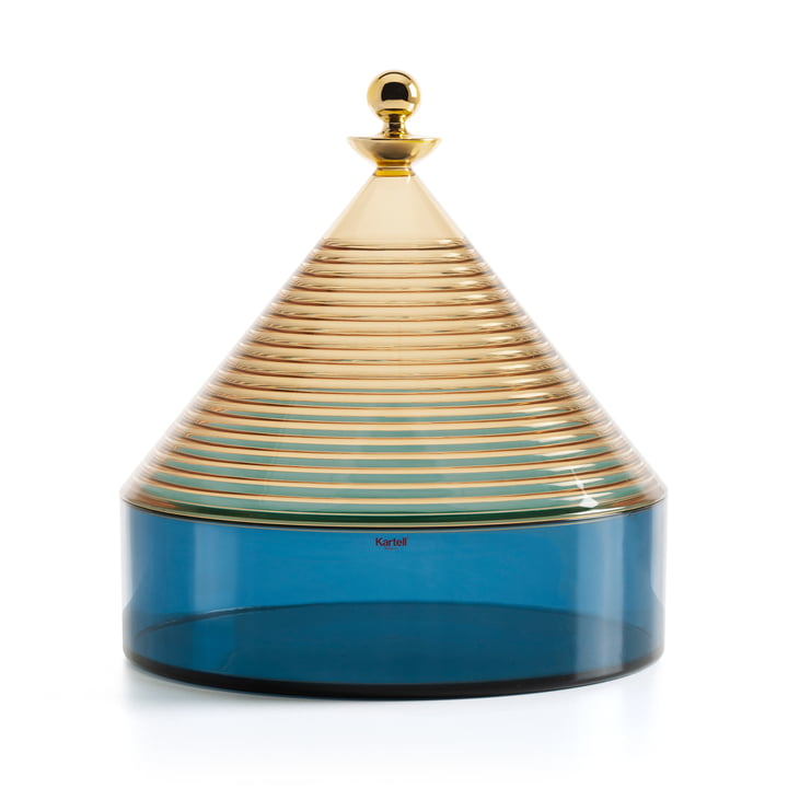 Trullo storage case from Kartell in yellow / blue