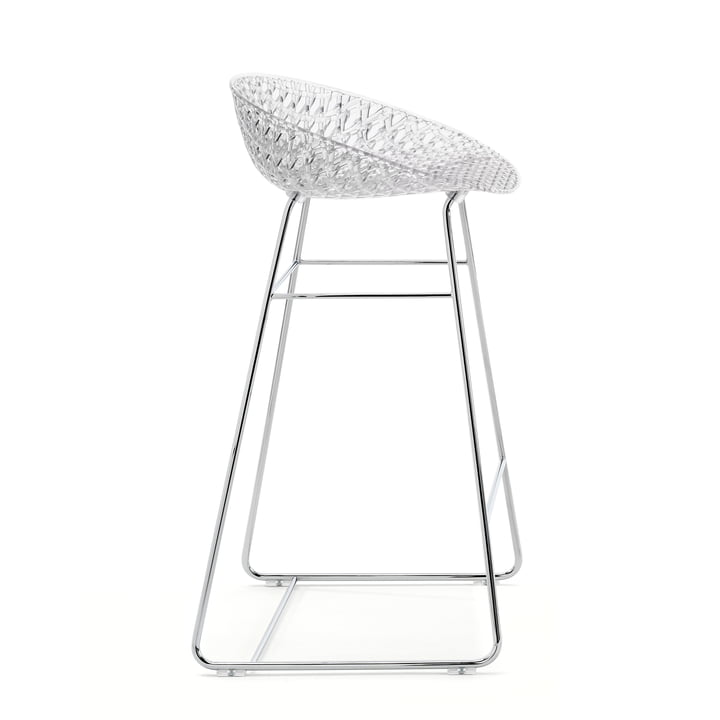 Smatrik Bar Chair from Kartell in chrome / crystal