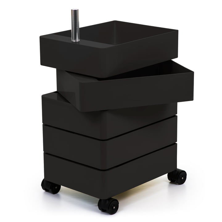 360° Container 5 compartments in black from Magis