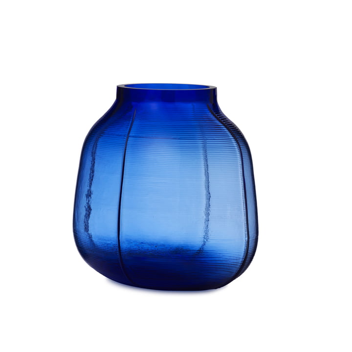 Step Vase H 23 cm in blue from Normann Copenhagen
