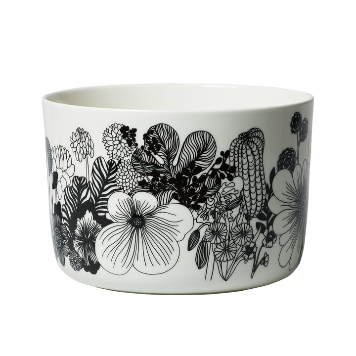 Oiva Siirtolapuutarha Serving bowl 3.4 l from Marimekko in white / black