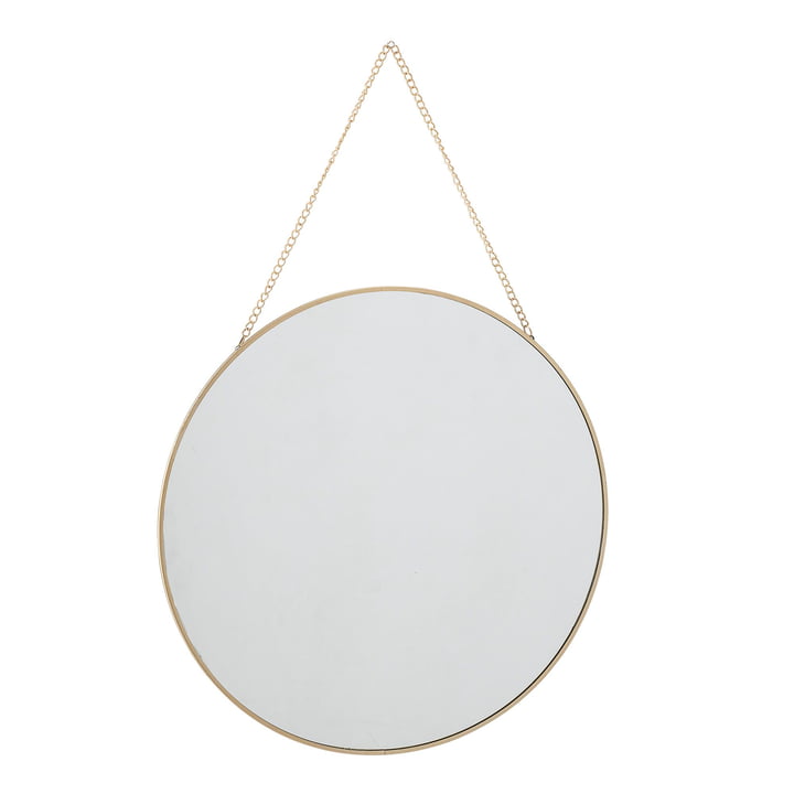 Wall mirror with chain suspension Ø 38 cm from Bloomingville in gold