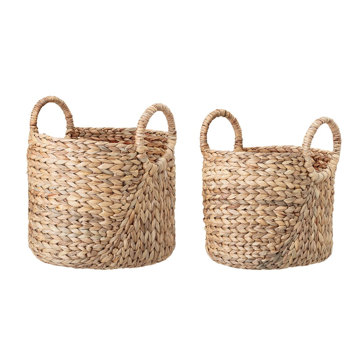 Storage basket set of 2 from Bloomingville made of water hyacinth