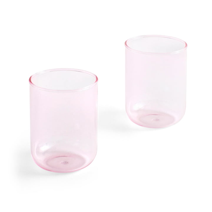 Tint Drinking glass 300 ml in pink (set of 2) from Hay