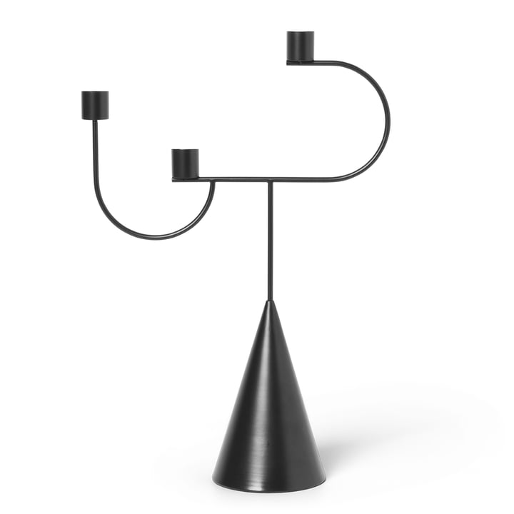 Avant candle holder from ferm Living in black