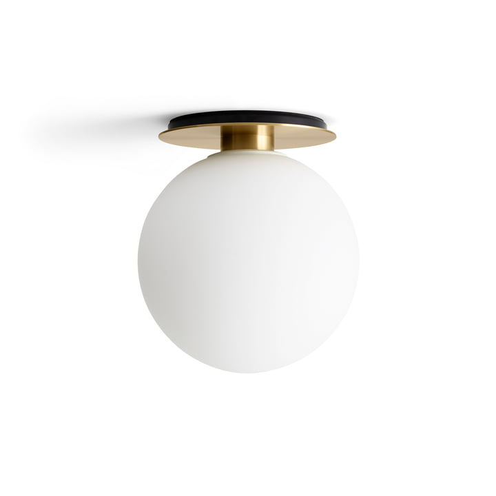 TR wall and ceiling lamp from Audo in brass / bulb matt opal