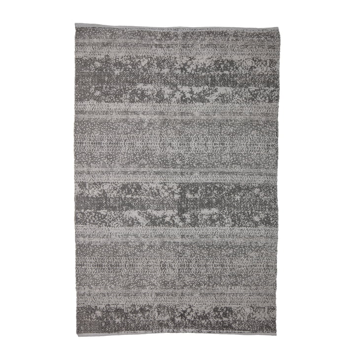 Carpet with pattern, 180 x 120 cm, grey by Bloomingville