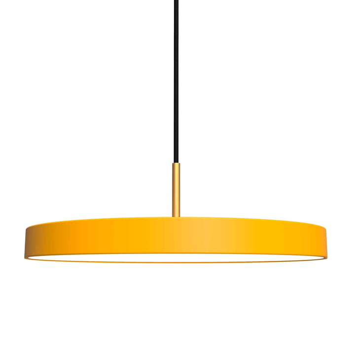 Asteria LED pendant light from Umage in saffron yellow