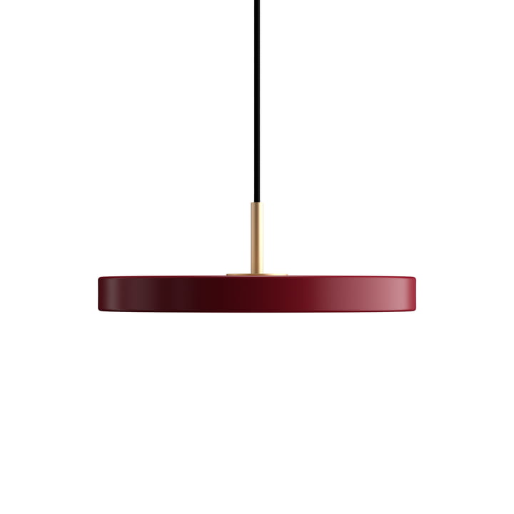 Asteria Mini LED pendant light from Umage in ruby red