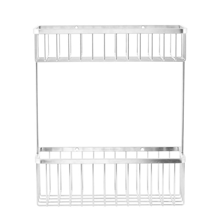 Basket Bathroom Storage, double/ Stainless Steel by House Doctor