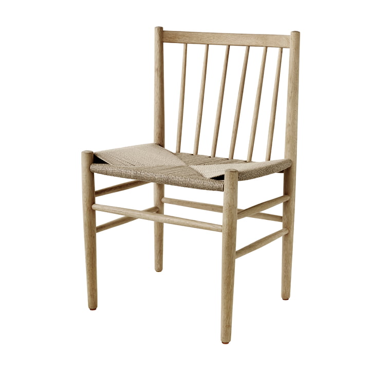 J80 Chair, oak matt lacquered / natural wickerwork from FDB Møbler