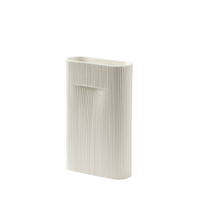 Ridge Vase H 35 cm from Muuto in off-white