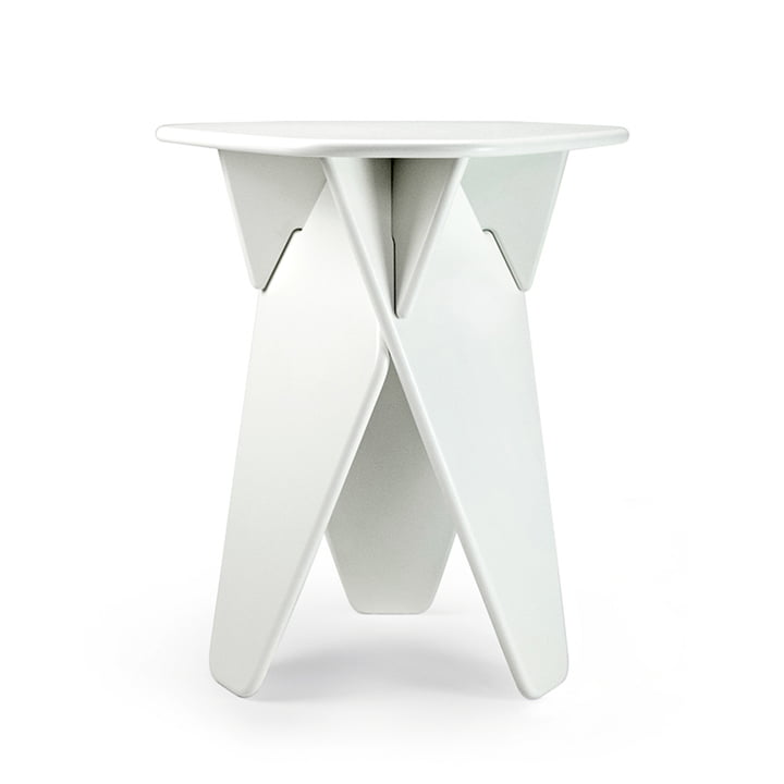 Wedge side table from Caussa in white