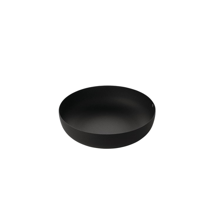 bowl Ø 24 x H 6 cm from Alessi in black with relief decoration