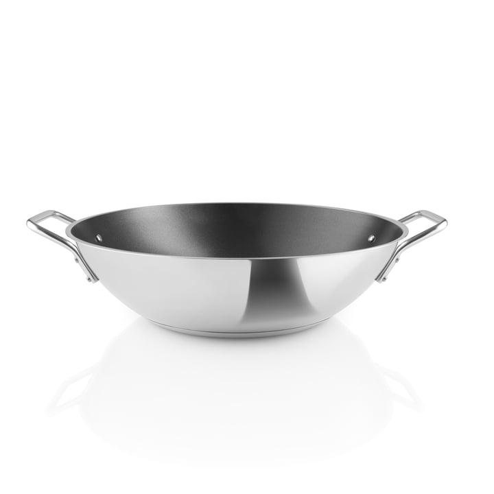 Wok with ceramic coating 5 l, Ø 32 cm from Eva Trio in stainless steel
