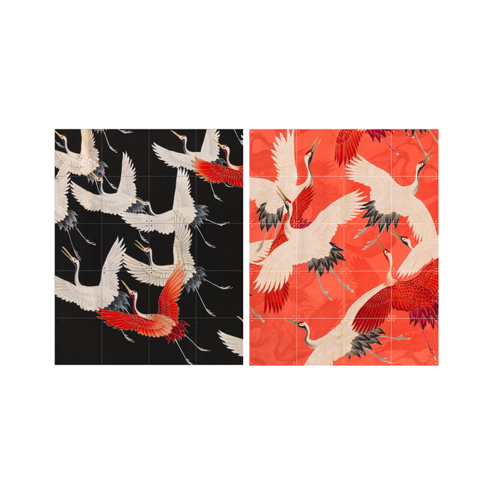Kimono with cranes, 80 x 100 cm from XXI
