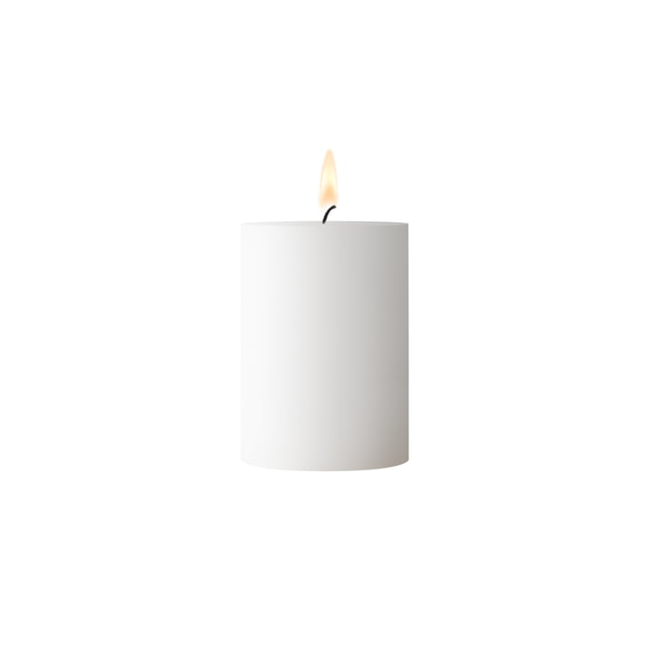 White pillar candle 7 cm height