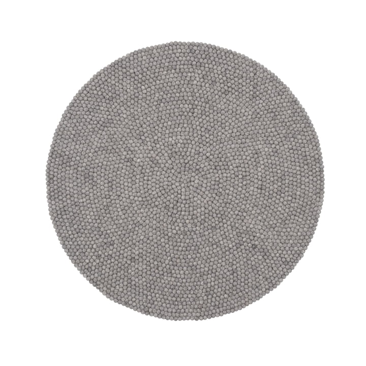 Carl Felt ball rug Ø 140 cm from myfelt in mottled gray