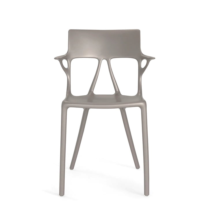 AI chair by Kartell in metallic grey