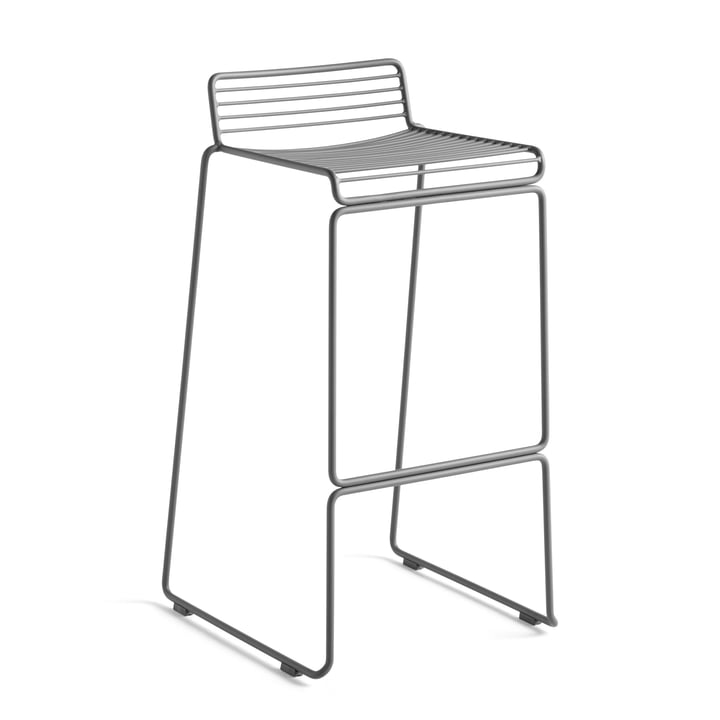 Hee Bar stool high, asphalt gray by Hay