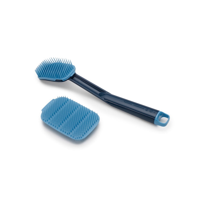 CleanTech 2-piece dishwashing brush and sponge set, blue from Joseph Joseph