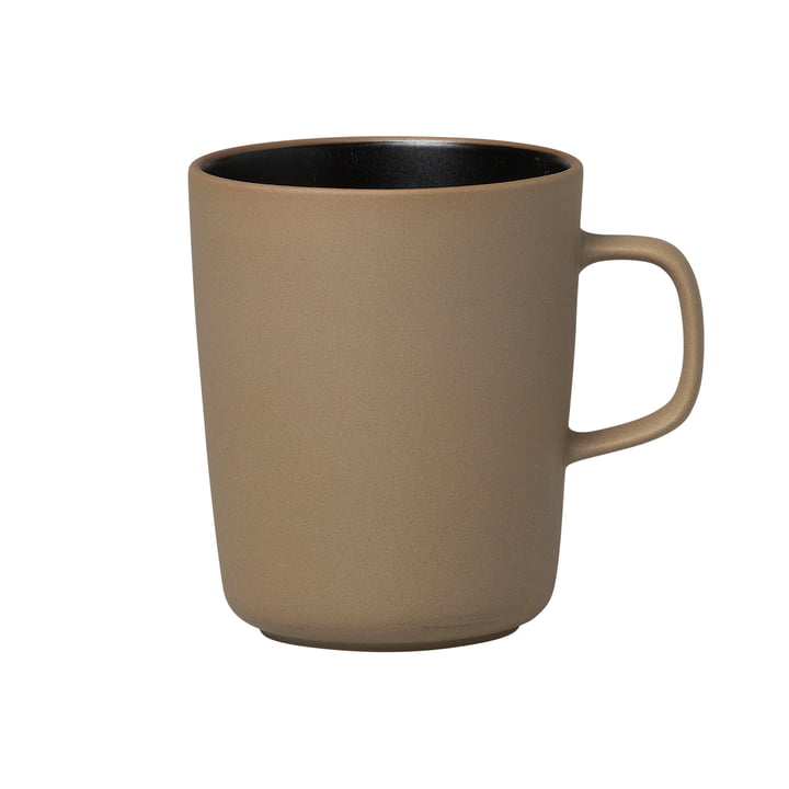 Oiva Mug with handle 250 ml from Marimekko in terra / black