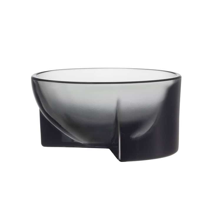 Kuru glass bowl 130 x 60 mm from Iittala in grey