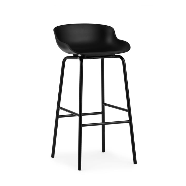Hyg Bar stool H 75 cm from Normann Copenhagen in black