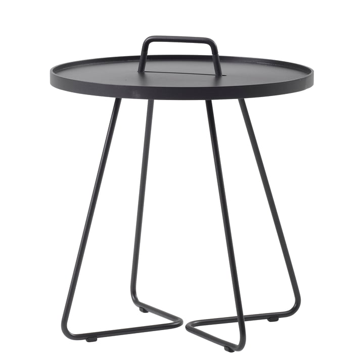 On-the-move Side table from Caneline in Ø 52 x H 60 cm / black