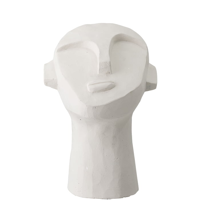head sculpture abstract H 22 cm from Bloomingville in concrete white
