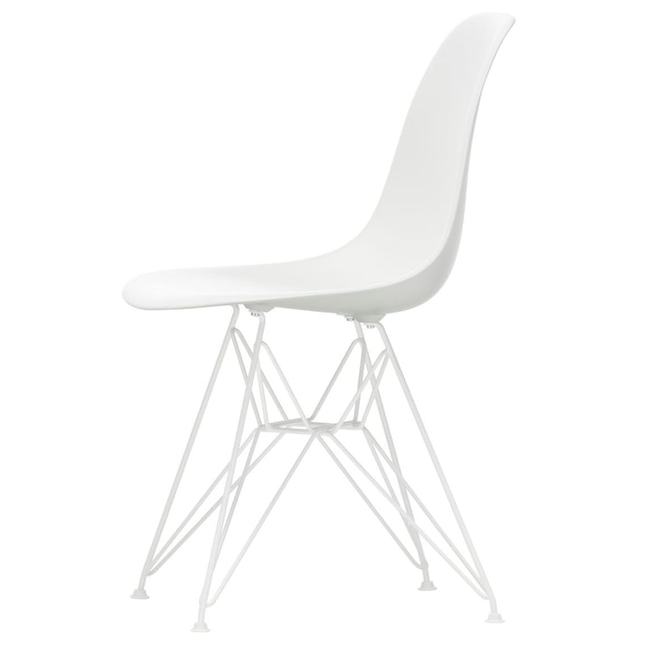Vitra - Eames Plastic Side Chair DSR, white / white (felt glides white)