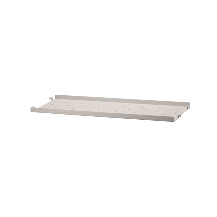 Metal shelf with low edge 58 x 20 cm from String in beige